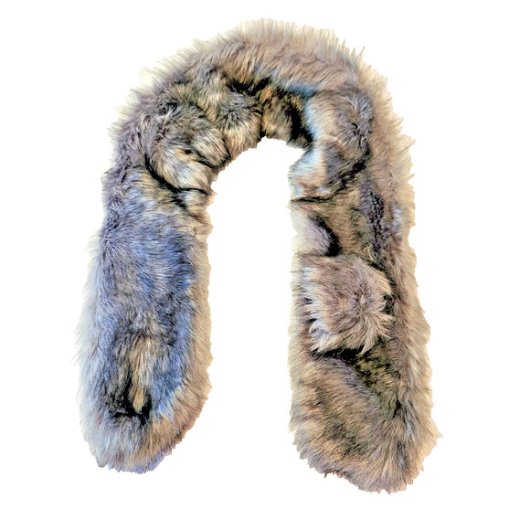 Elegant Faux Fur Scarf - Gray - Picture 4 of 4